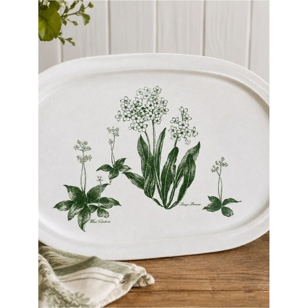 Vintage 1980’s Noritake  Mountain Flowers Oval Serving Platter Stoneware Japan